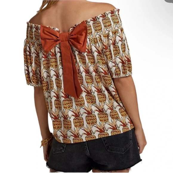 NWT Anthropologie Porridge Pineapple Printed Bow-Back Top
Size: X-Large - Picture 1 of 3